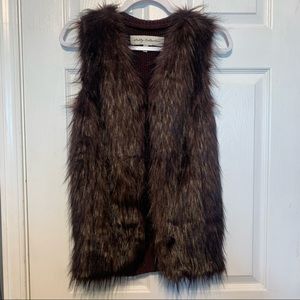 SOLD Faux Fur Sweater Vest